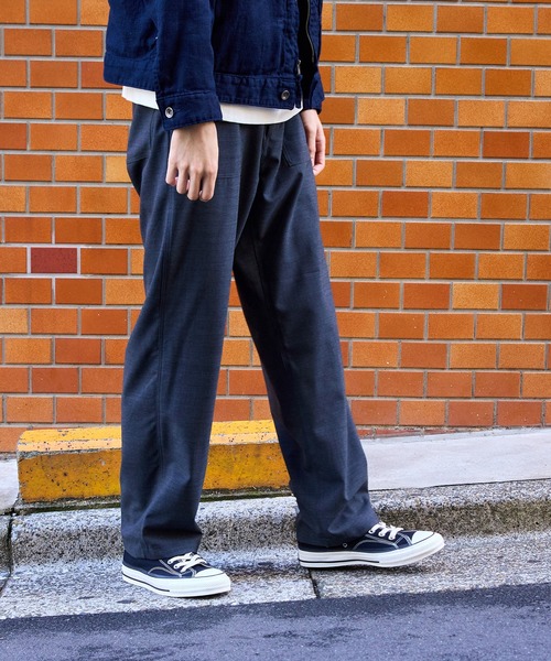 WILD LIFE TAILOR Adam et Rope'（ワイルドテーラーアダムエロペ　）の「【WILD LIFE TAILOR】ライトウーステッド ベイカーパンツ（その他パンツ・メンズ・ネイビー/チャコールグレー・L/M）」の8枚目の写真