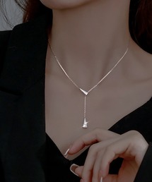 【試着のみ】decollte デコルテ triangle ネックレス シルバー triangle point necklace | decollte_accessory