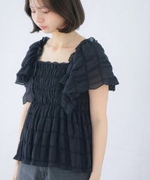 flower（フラワー）の「シアーパピヨンブラウス4（シャツ/ブラウス）」
