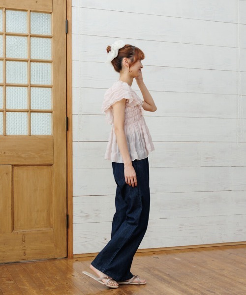 flower シアーパピヨンブラウス4 セール】シアーパピヨンブラウス4（シャツ/ブラウス）｜flower