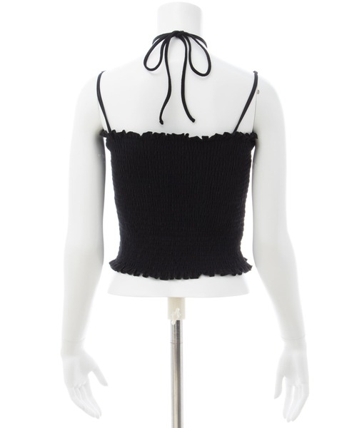 INGNI（イング）の「シャーリングチューブトップス（キャミソール・レディース・ブラック/オフホワイト/ホワイト系・M）」の21枚目の写真