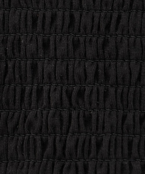 INGNI（イング）の「シャーリングチューブトップス（キャミソール・レディース・ブラック/オフホワイト/ホワイト系・M）」の4枚目の写真