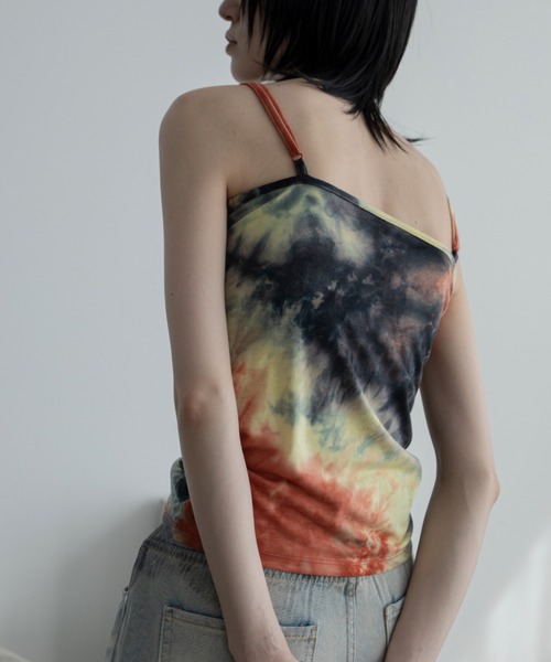 VACANCY（ヴァカンシー）の「タイダイ柄カップ付きキャミソール（キャミソール・レディース・オレンジ/ネイビー/ベージュ/パープル・FREE）」の19枚目の写真