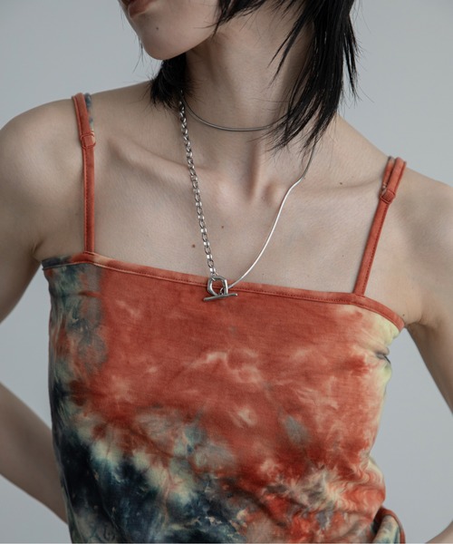 VACANCY（ヴァカンシー）の「タイダイ柄カップ付きキャミソール（キャミソール・レディース・オレンジ/ネイビー/ベージュ/パープル・FREE）」の20枚目の写真