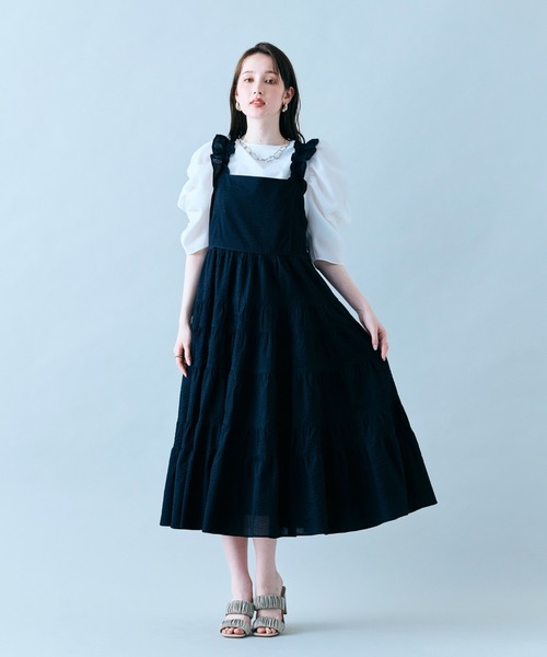 Audie a Muses(オーディアミューズ)の「異素材ボリュームスリーブカットソー(Tシャツ/カットソー・レディース・ブラック/オフホワイト・38/42)」の5枚目の写真