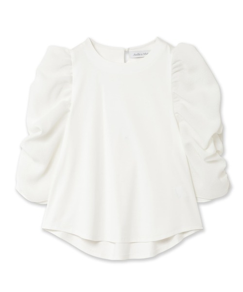 Audie a Muses(オーディアミューズ)の「異素材ボリュームスリーブカットソー(Tシャツ/カットソー・レディース・ブラック/オフホワイト・38/42)」の15枚目の写真