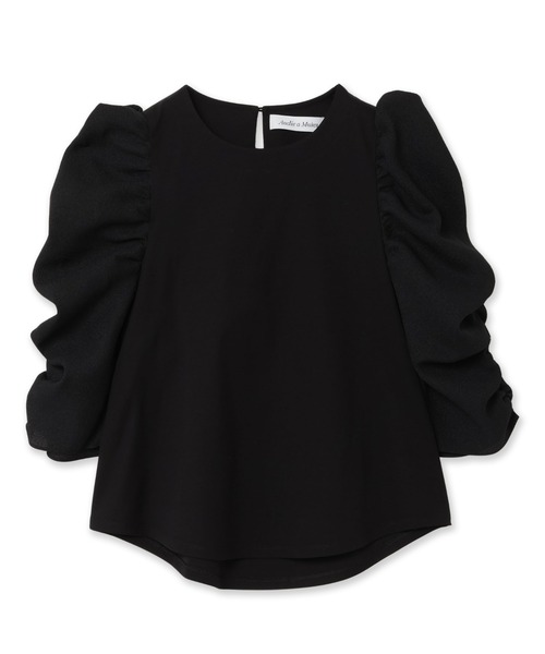 Audie a Muses(オーディアミューズ)の「異素材ボリュームスリーブカットソー(Tシャツ/カットソー・レディース・ブラック/オフホワイト・38/42)」の19枚目の写真