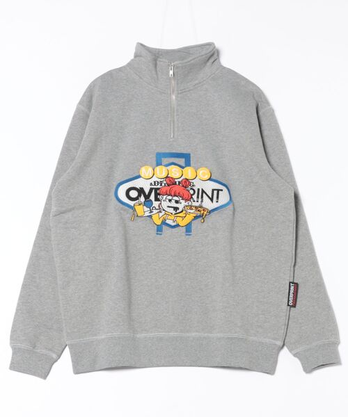 tシャツ overprint/オーバープリント/MUSIC＆DINNING Half Zip pullover レディース メンズ overprint/オーバープリント/MUSIC&DINNING Half Zip pullover