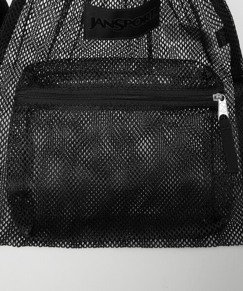 JANSPORT（ジャンスポーツ）の「【別注】＜JANSPORT＞メッシュ ドロスト リュック -2WAY-（バックパック/リュック・レディース・ブラック・FREE）」の7枚目の写真