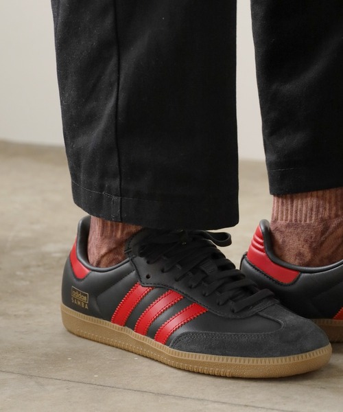 adidas(アディダス)の「▲adidas/アディダス SAMBA OG スニーカー ガムソール(スニーカー・メンズ・ブラック系/ブラック/ホワイト・24.5/23/28)」の3枚目の写真