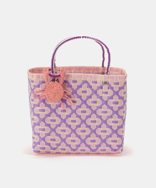 MERCEDES SALAZAR(メルセデスサラザール)の「【MERCEDES SALAZAR/メルセデス サラザール】 MINI BAG+CHARM:バッグ(かごバッグ・レディース・ピンク・FREE)」の1枚目の写真