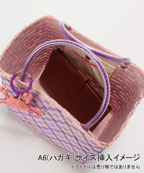 MERCEDES SALAZAR(メルセデスサラザール)の「【MERCEDES SALAZAR/メルセデス サラザール】 MINI BAG+CHARM:バッグ(かごバッグ・レディース・ピンク・FREE)」の6枚目の写真