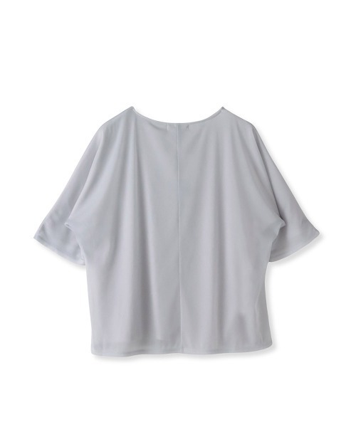 la.f…（ラエフ）の「トリコットシフォンカットソー≪洗濯機で洗える≫（Tシャツ/カットソー・レディース・ホワイト/ライトグレー/ブラック・9号/7号）」の4枚目の写真