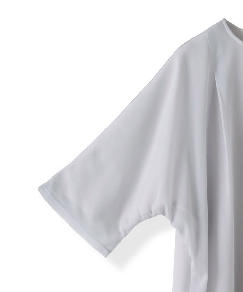 la.f…（ラエフ）の「トリコットシフォンカットソー≪洗濯機で洗える≫（Tシャツ/カットソー・レディース・ホワイト/ライトグレー/ブラック・9号/7号）」の5枚目の写真