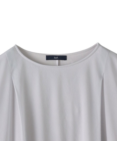 la.f…（ラエフ）の「トリコットシフォンカットソー≪洗濯機で洗える≫（Tシャツ/カットソー・レディース・ホワイト/ライトグレー/ブラック・9号/7号）」の7枚目の写真