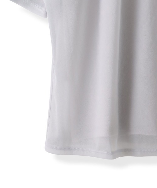 la.f…（ラエフ）の「トリコットシフォンカットソー≪洗濯機で洗える≫（Tシャツ/カットソー・レディース・ホワイト/ライトグレー/ブラック・9号/7号）」の8枚目の写真
