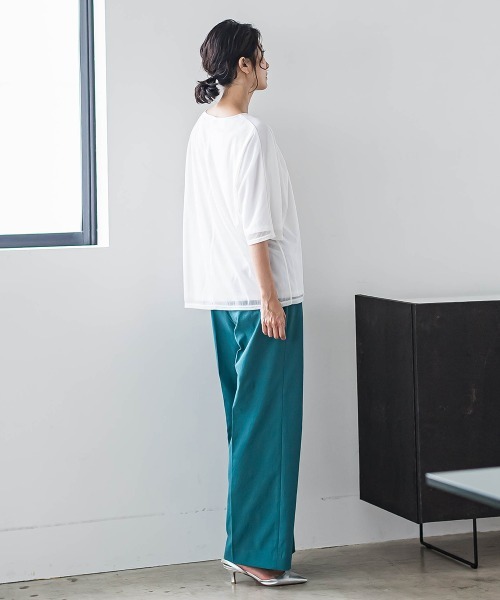 la.f…（ラエフ）の「トリコットシフォンカットソー≪洗濯機で洗える≫（Tシャツ/カットソー・レディース・ホワイト/ライトグレー/ブラック・9号/7号）」の15枚目の写真