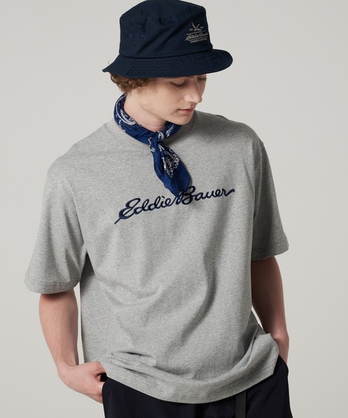 Eddie Bauer(エディーバウアー)の「クラシック ロゴ刺繍 Tシャツ(Tシャツ/カットソー・メンズ・ブラック/杢グレー/グリーン/ホワイト・XXL/XL/M/L/S)」の3枚目の写真