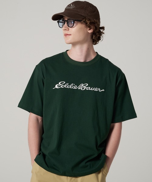 Eddie Bauer(エディーバウアー)の「クラシック ロゴ刺繍 Tシャツ(Tシャツ/カットソー・メンズ・ブラック/杢グレー/グリーン/ホワイト・XXL/XL/M/L/S)」の4枚目の写真