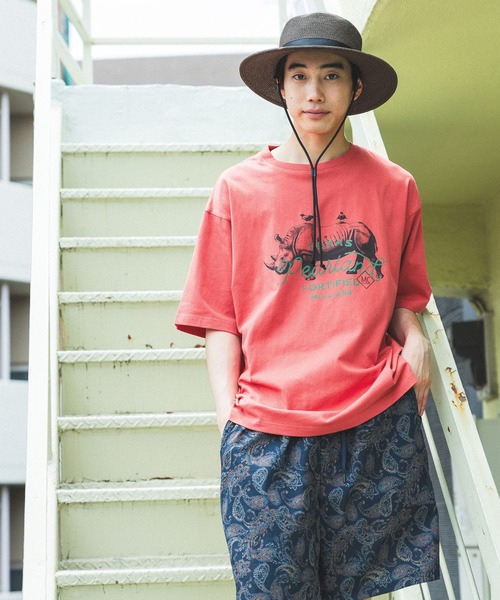 niko and...（ニコアンド）の「アニマルフォトプリントＴシャツ（Tシャツ/カットソー・メンズ・オフホワイト/グレー/オレンジ/グリーン・MEDIUM/LARGE）」の4枚目の写真