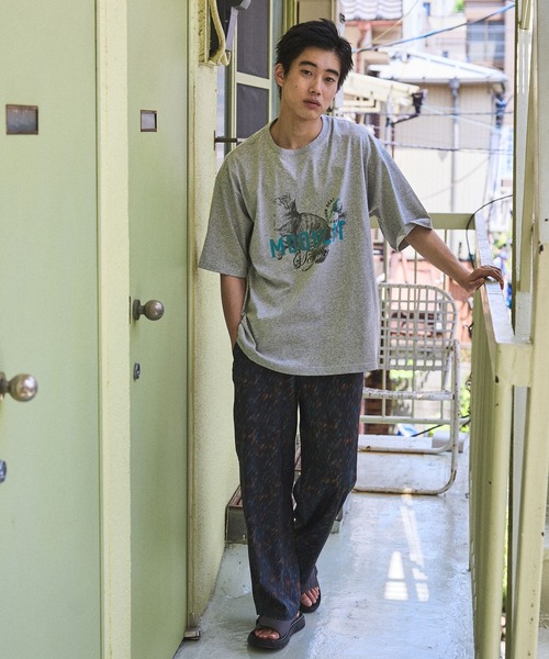 niko and...（ニコアンド）の「アニマルフォトプリントＴシャツ（Tシャツ/カットソー・メンズ・オフホワイト/グレー/オレンジ/グリーン・MEDIUM/LARGE）」の9枚目の写真