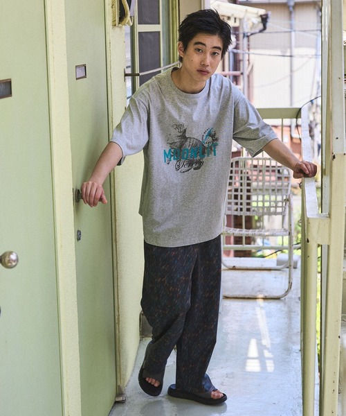 niko and...（ニコアンド）の「アニマルフォトプリントＴシャツ（Tシャツ/カットソー・メンズ・オフホワイト/グレー/オレンジ/グリーン・MEDIUM/LARGE）」の8枚目の写真