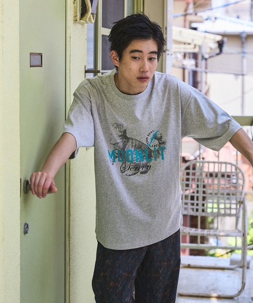 niko and...（ニコアンド）の「アニマルフォトプリントＴシャツ（Tシャツ/カットソー・メンズ・オフホワイト/グレー/オレンジ/グリーン・MEDIUM/LARGE）」の6枚目の写真