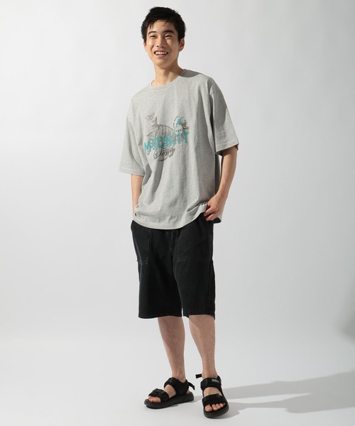 niko and...（ニコアンド）の「アニマルフォトプリントＴシャツ（Tシャツ/カットソー・メンズ・オフホワイト/グレー/オレンジ/グリーン・MEDIUM/LARGE）」の17枚目の写真