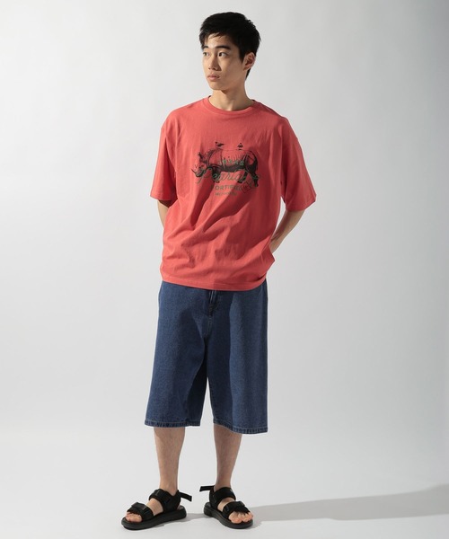 niko and...（ニコアンド）の「アニマルフォトプリントＴシャツ（Tシャツ/カットソー・メンズ・オフホワイト/グレー/オレンジ/グリーン・MEDIUM/LARGE）」の5枚目の写真