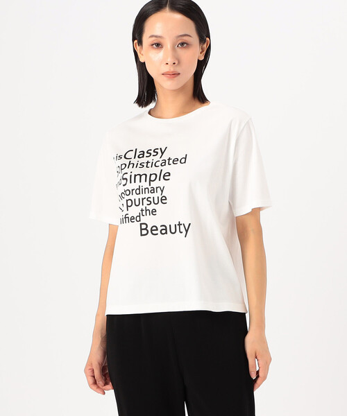 COMME CA（コムサ）の「【ブライトリーセットアップ】スーピマバイオシルスムース Tシャツ（Tシャツ/カットソー・レディース・ブラック/ホワイト・9号）」の17枚目の写真