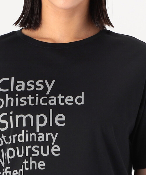 COMME CA（コムサ）の「【ブライトリーセットアップ】スーピマバイオシルスムース Tシャツ（Tシャツ/カットソー・レディース・ブラック/ホワイト・9号）」の10枚目の写真