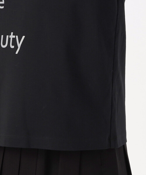 COMME CA（コムサ）の「【ブライトリーセットアップ】スーピマバイオシルスムース Tシャツ（Tシャツ/カットソー・レディース・ブラック/ホワイト・9号）」の8枚目の写真