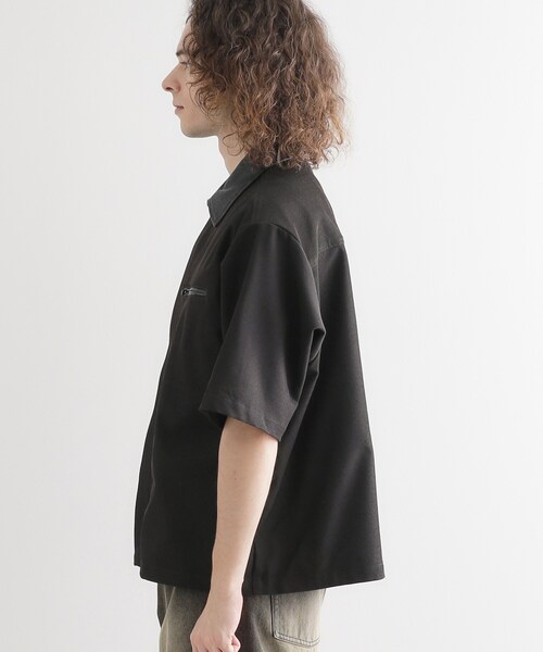 tk.TAKEO KIKUCHI(ティーケータケオキクチ)の「衿配色ワーカーシャツアウター(シャツ/ブラウス・メンズ・ブラック/ベージュ・02/03)」の13枚目の写真