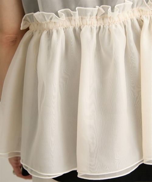 nissen（ニッセン）の「オーガンジーシアーベスト（ベスト・レディース・アイボリー/ブラウン系/カーキ/ブラック・LL/M/L）」の16枚目の写真