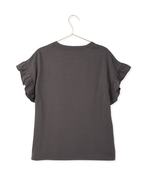 ROPE' PICNIC(ロペピクニック)の「袖フリルカレッジロゴTシャツ(Tシャツ/カットソー・レディース・オフホワイト/チャコールグレー/グリーン/ブルー系その他4・38)」の6枚目の写真