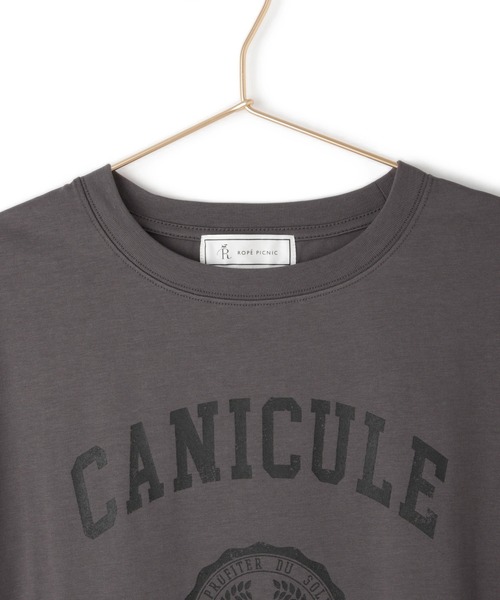 ROPE' PICNIC(ロペピクニック)の「袖フリルカレッジロゴTシャツ(Tシャツ/カットソー・レディース・オフホワイト/チャコールグレー/グリーン/ブルー系その他4・38)」の7枚目の写真