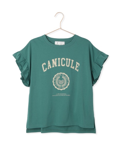 ROPE' PICNIC(ロペピクニック)の「袖フリルカレッジロゴTシャツ(Tシャツ/カットソー・レディース・オフホワイト/チャコールグレー/グリーン/ブルー系その他4・38)」の21枚目の写真