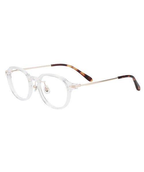 Zoff(ゾフ)の「ボストン型 メガネ|軽量|メタル|大人可愛い|伊達メガネ 度付きメガネ|ユニセックス|Zoff|CLASSIC(メガネ・レディース・ライトピンク/ブラック/ブラウン/クリア・FREE)」の5枚目の写真