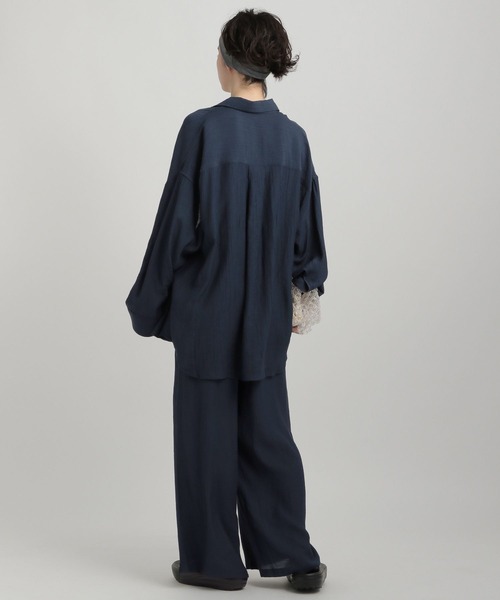 GEORGE'S(ジョージズ)の「シアーBIGシャツ(シャツ/ブラウス・レディース・ブルー系/アイボリー/イエロー系/ネイビー・FREE)」の16枚目の写真