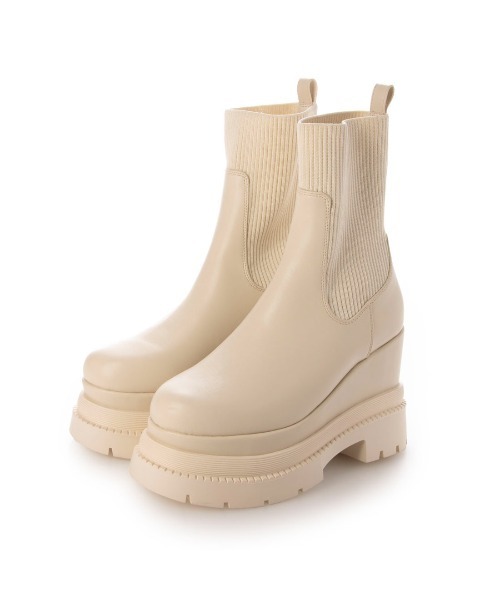 EVOL ふかふか・クッション入り11cmニットショートブーツ L　IZ5803 セール】【ふかふか・クッション入り】11cmニットショートブーツ
