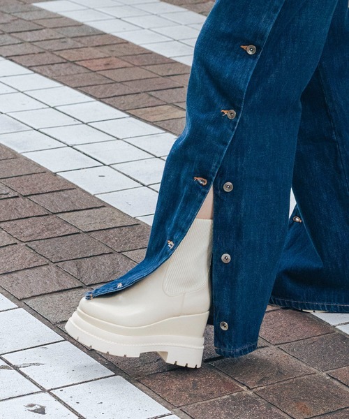 ふかふか・クッション入り】11cmニットショートブーツ IZ5803（ブーツ