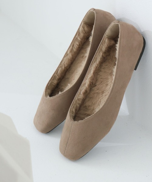 VIVIAN（ヴィヴィアン）の「もふぽかファーインナーフラットシューズ（パンプス・レディース・ブラック系その他3/グレー系その他6/クリアブラック・LL/S/M/L）」の19枚目の写真