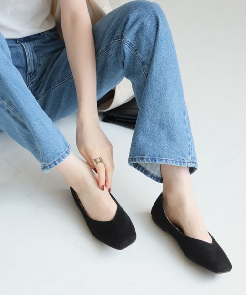 VIVIAN（ヴィヴィアン）の「もふぽかファーインナーフラットシューズ（パンプス・レディース・ブラック系その他3/グレー系その他6/クリアブラック・LL/S/M/L）」の6枚目の写真