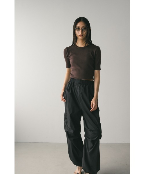 STYLEMIXER(スタイルミキサー)の「ハーフスリーブT(Tシャツ/カットソー・レディース・ブラック/ホワイト/ブラウン・FREE)」の22枚目の写真