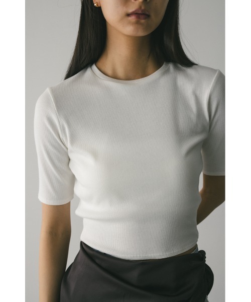 STYLEMIXER(スタイルミキサー)の「ハーフスリーブT(Tシャツ/カットソー・レディース・ブラック/ホワイト/ブラウン・FREE)」の7枚目の写真