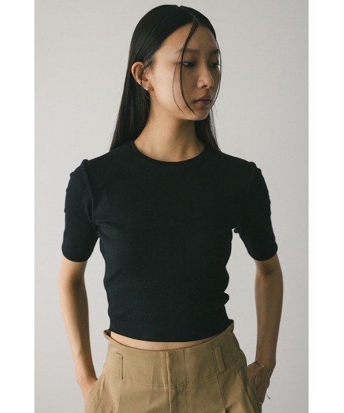 STYLEMIXER(スタイルミキサー)の「ハーフスリーブT(Tシャツ/カットソー・レディース・ブラック/ホワイト/ブラウン・FREE)」の14枚目の写真
