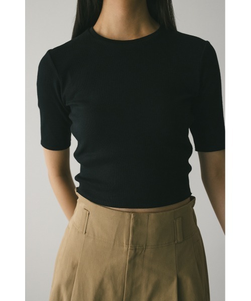 STYLEMIXER(スタイルミキサー)の「ハーフスリーブT(Tシャツ/カットソー・レディース・ブラック/ホワイト/ブラウン・FREE)」の15枚目の写真