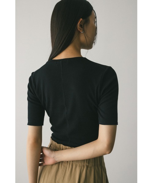 STYLEMIXER(スタイルミキサー)の「ハーフスリーブT(Tシャツ/カットソー・レディース・ブラック/ホワイト/ブラウン・FREE)」の16枚目の写真