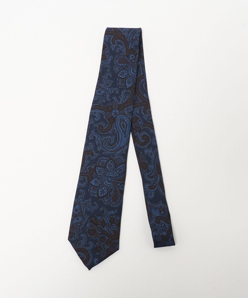 UNITED ARROWS（ユナイテッドアローズ）の「ペイズリー プリント ネクタイ（ネクタイ・メンズ・ダークオレンジ/ネイビー・FREE）」の2枚目の写真