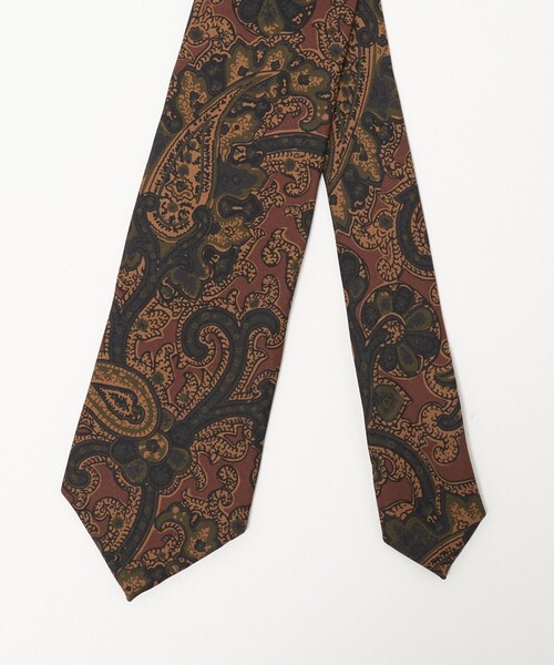 UNITED ARROWS（ユナイテッドアローズ）の「ペイズリー プリント ネクタイ（ネクタイ・メンズ・ダークオレンジ/ネイビー・FREE）」の3枚目の写真
